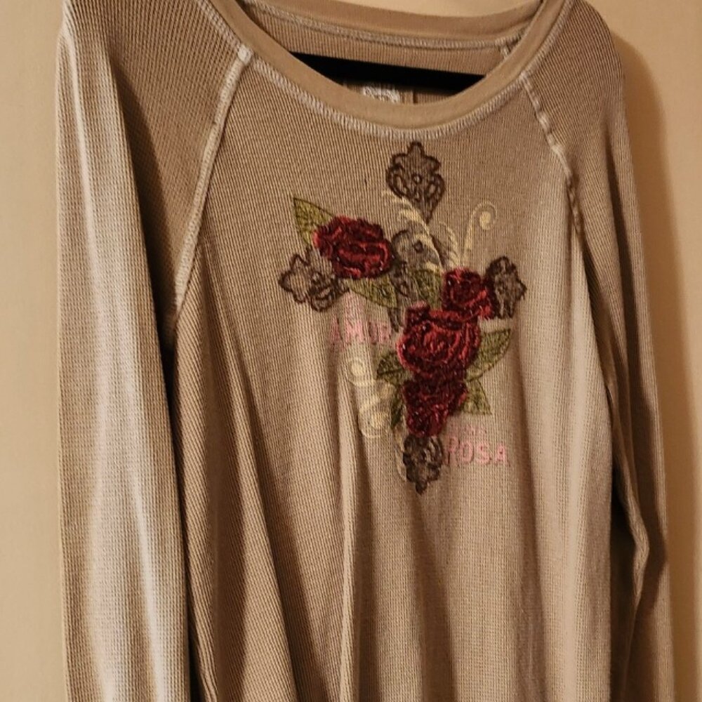 Double D Ranch 95% cotton green top size large